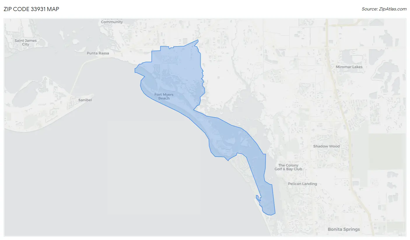 Zip Code 33931 Map