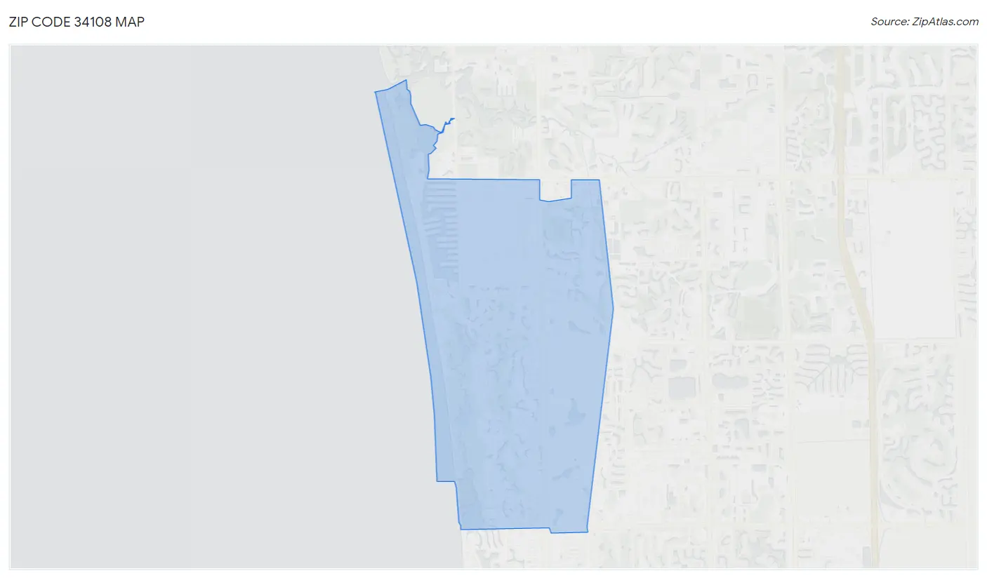 Zip Code 34108 Map