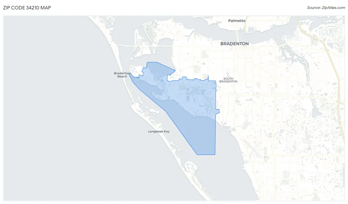 Zip Code 34210 Map