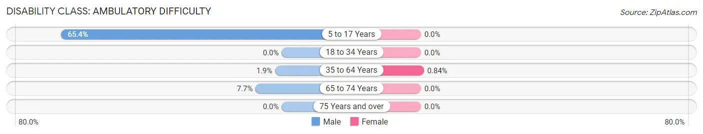 Disability in Zip Code 34289: <span>Ambulatory Difficulty</span>