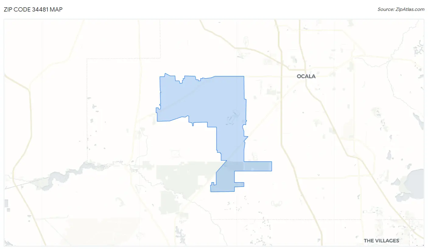 Zip Code 34481 Map