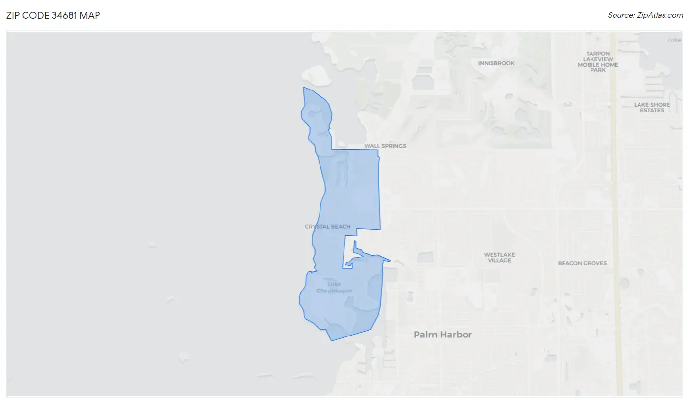 Zip Code 34681 Map