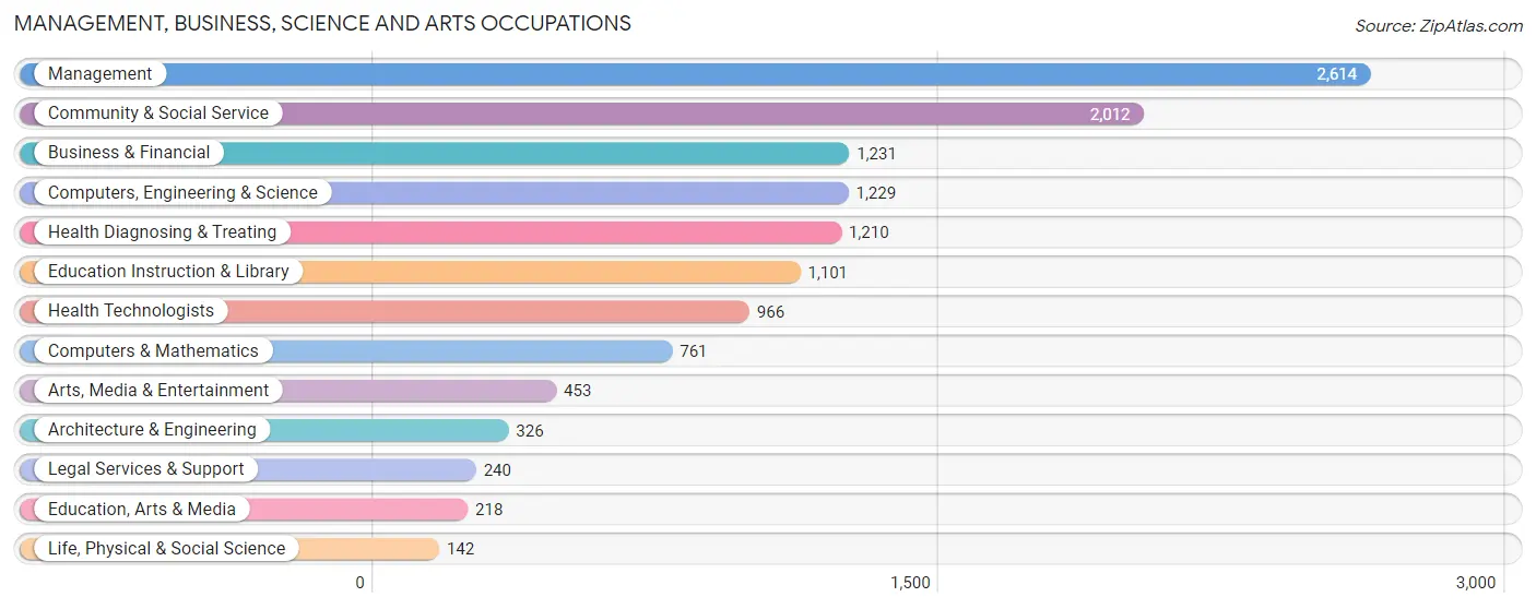 Management, Business, Science and Arts Occupations in Zip Code 34683