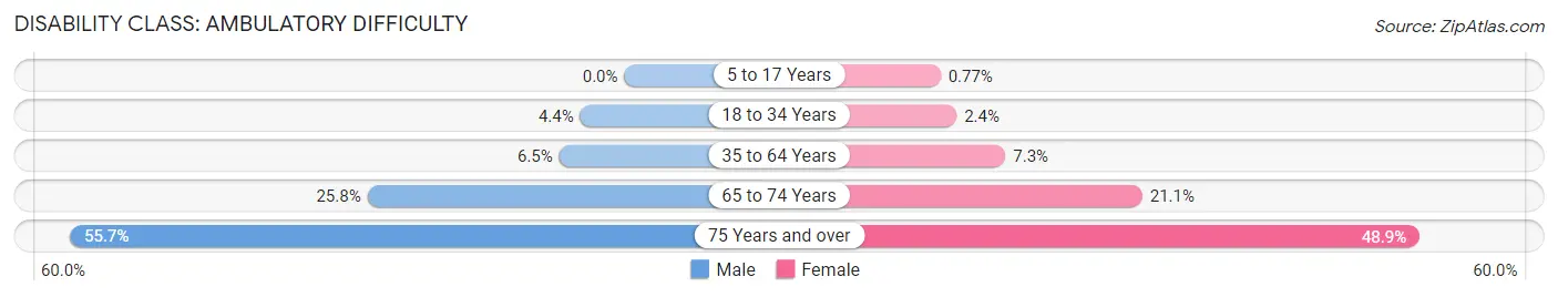 Disability in Zip Code 34741: <span>Ambulatory Difficulty</span>