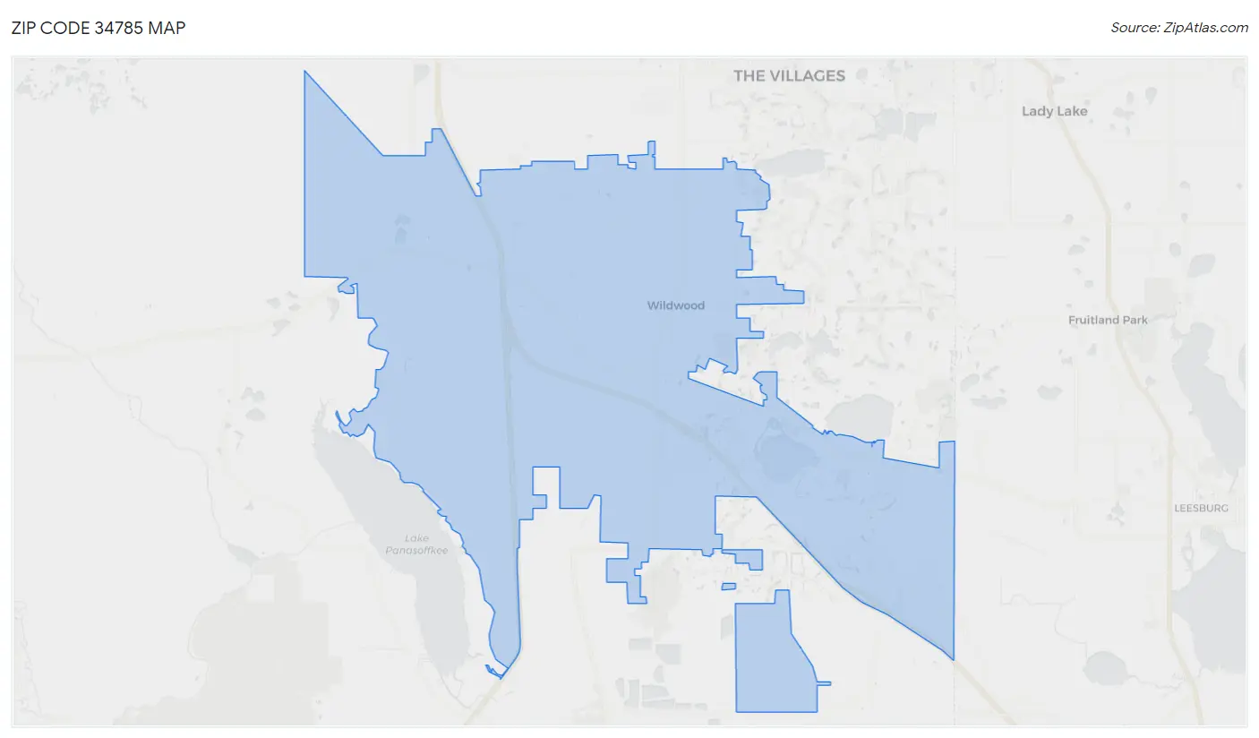 Zip Code 34785 Map