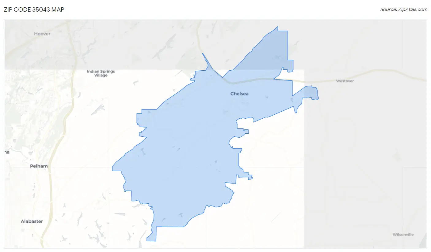 Zip Code 35043 Map