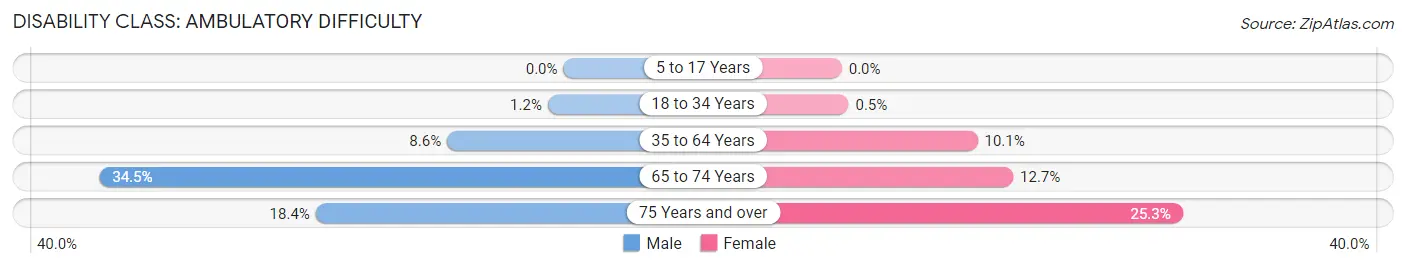 Disability in Zip Code 35058: <span>Ambulatory Difficulty</span>