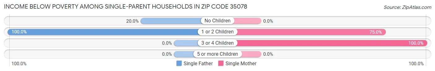 Income Below Poverty Among Single-Parent Households in Zip Code 35078
