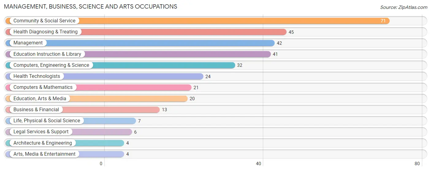 Management, Business, Science and Arts Occupations in Zip Code 35097