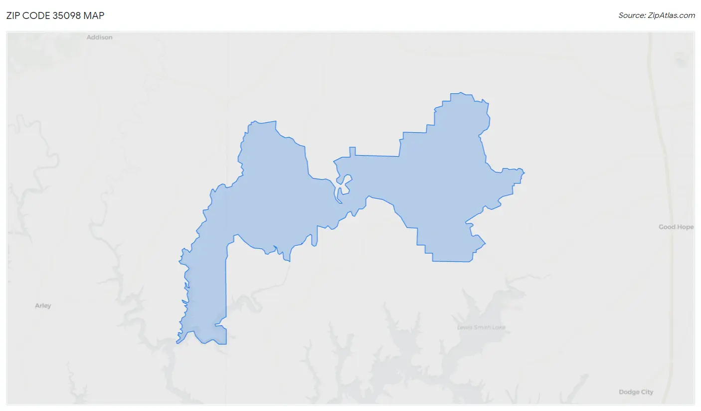 Zip Code 35098 Map