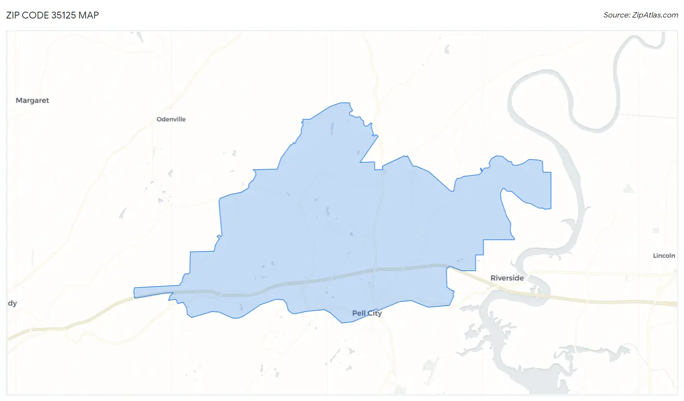 Zip Code 35125 Map