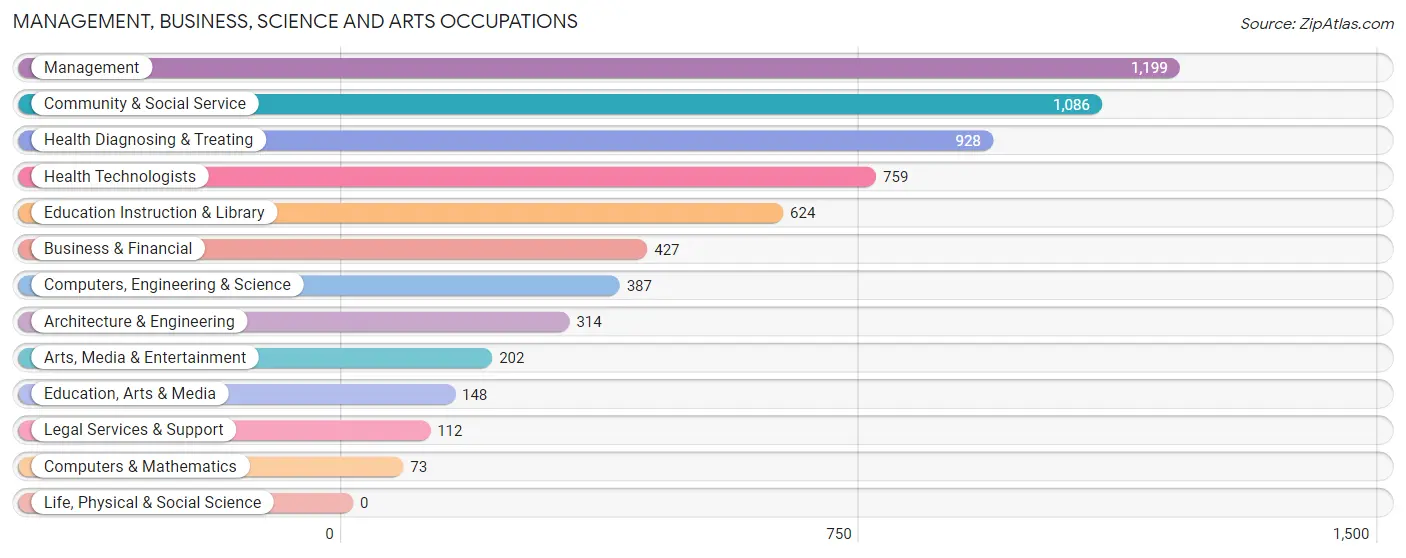 Management, Business, Science and Arts Occupations in Zip Code 35475