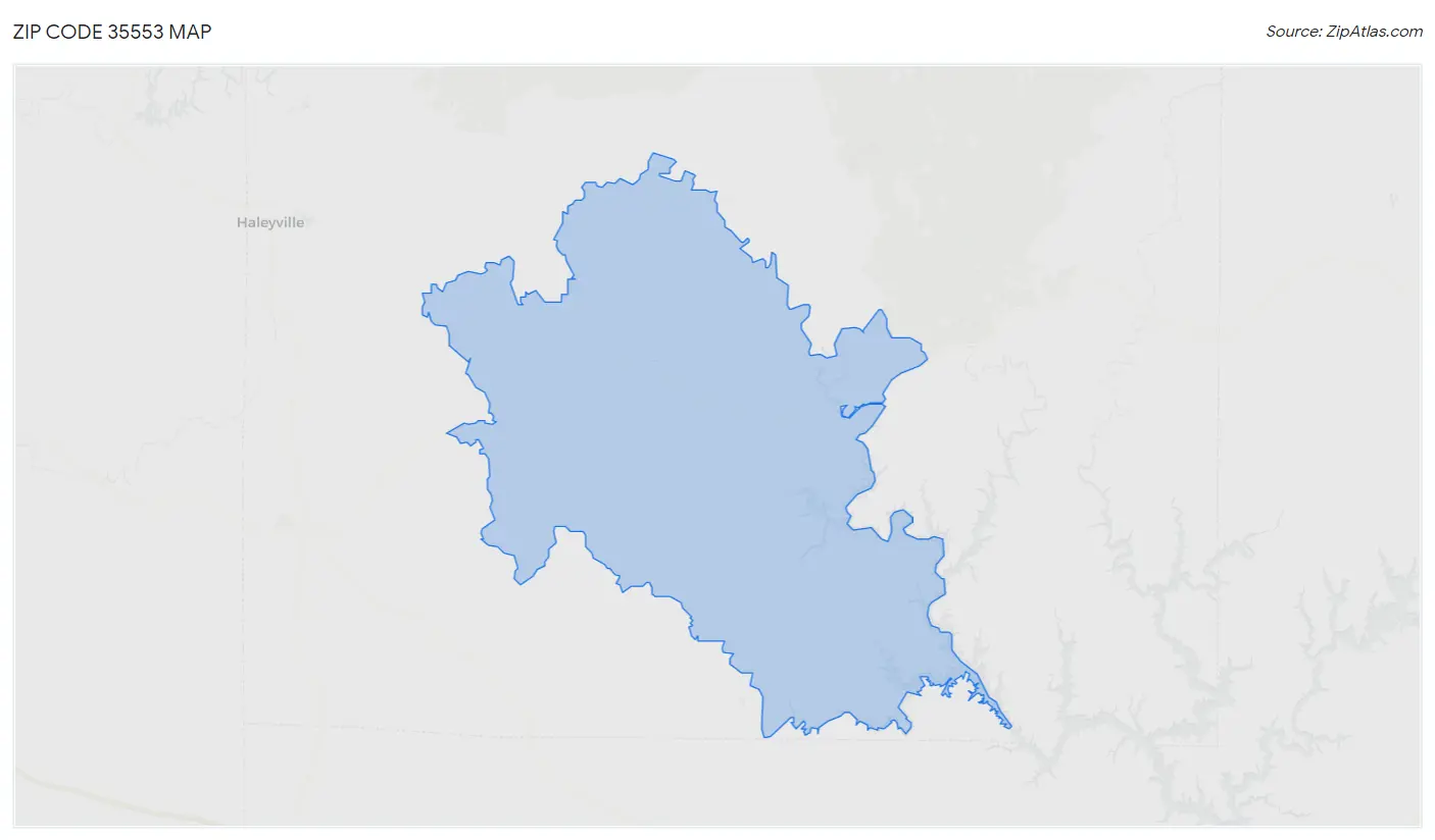 Zip Code 35553 Map