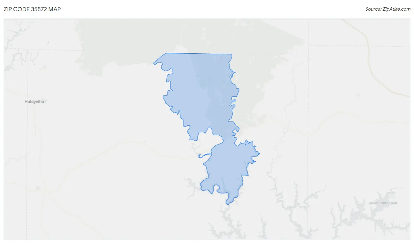 Zip Code 35572 Map