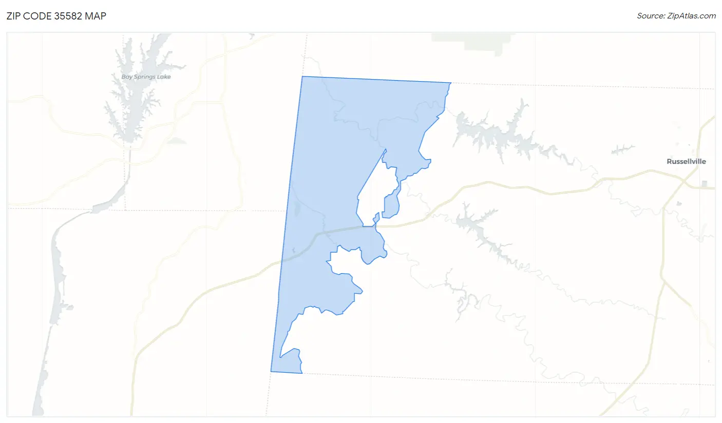 Zip Code 35582 Map