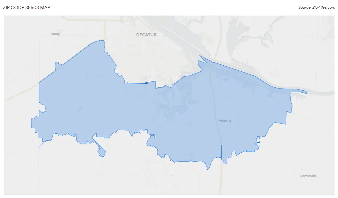 Zip Code 35603 Map