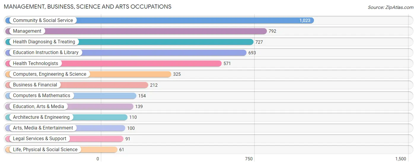 Management, Business, Science and Arts Occupations in Zip Code 35633