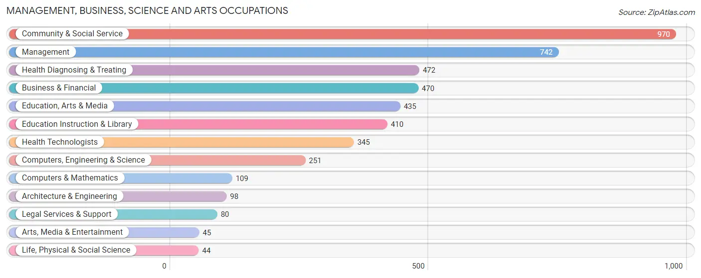 Management, Business, Science and Arts Occupations in Zip Code 35674