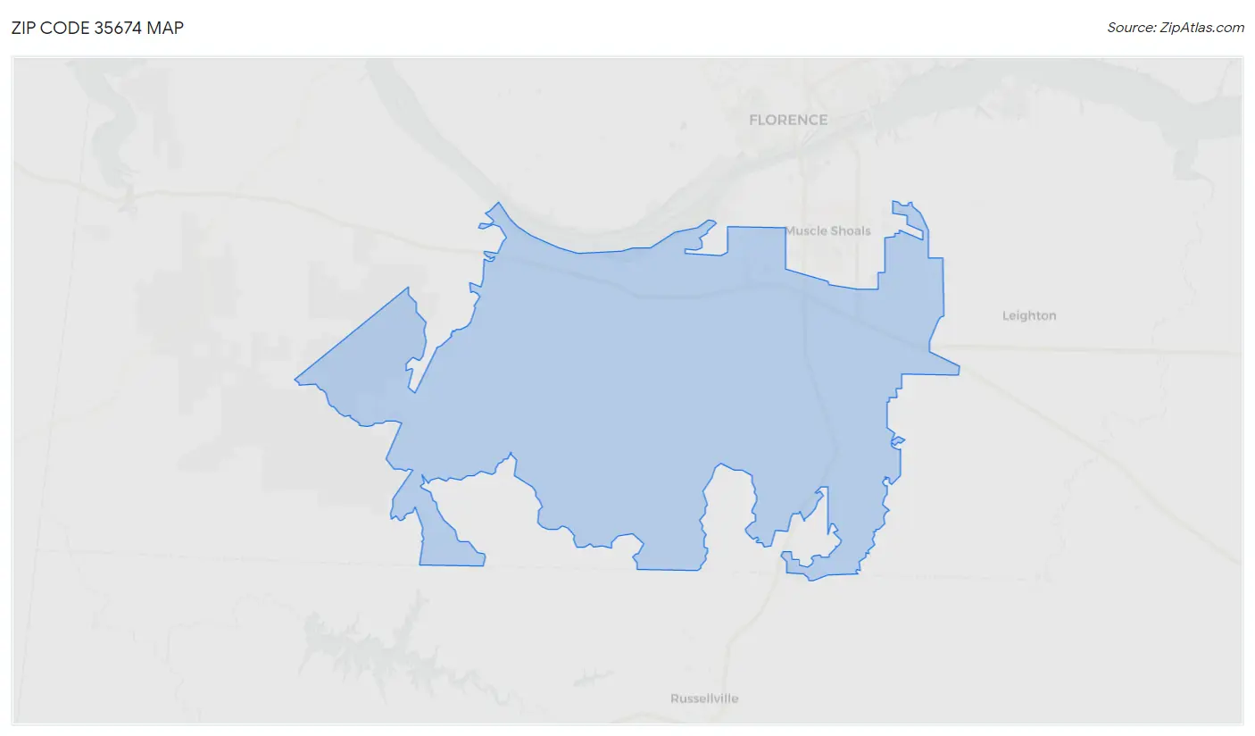 Zip Code 35674 Map