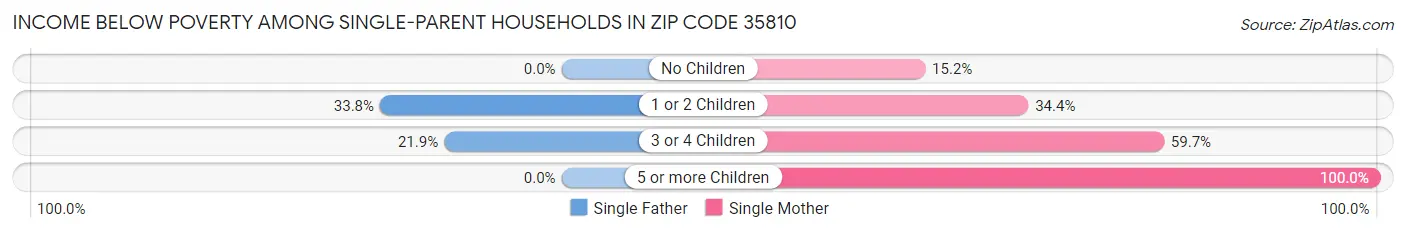 Income Below Poverty Among Single-Parent Households in Zip Code 35810