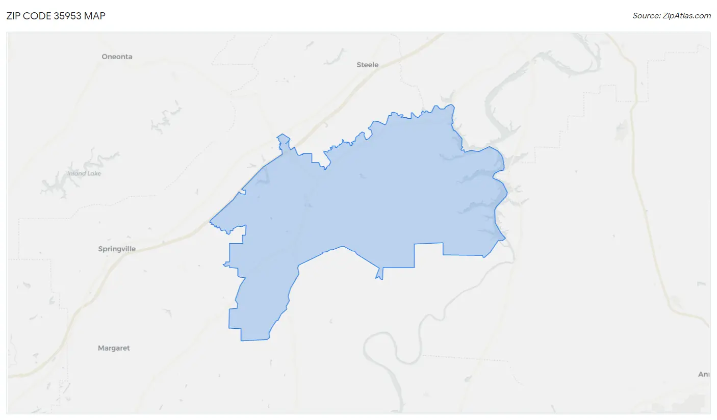 Zip Code 35953 Map