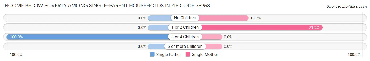 Income Below Poverty Among Single-Parent Households in Zip Code 35958