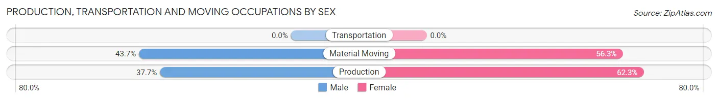 Production, Transportation and Moving Occupations by Sex in Zip Code 35963