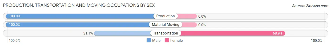 Production, Transportation and Moving Occupations by Sex in Zip Code 36071