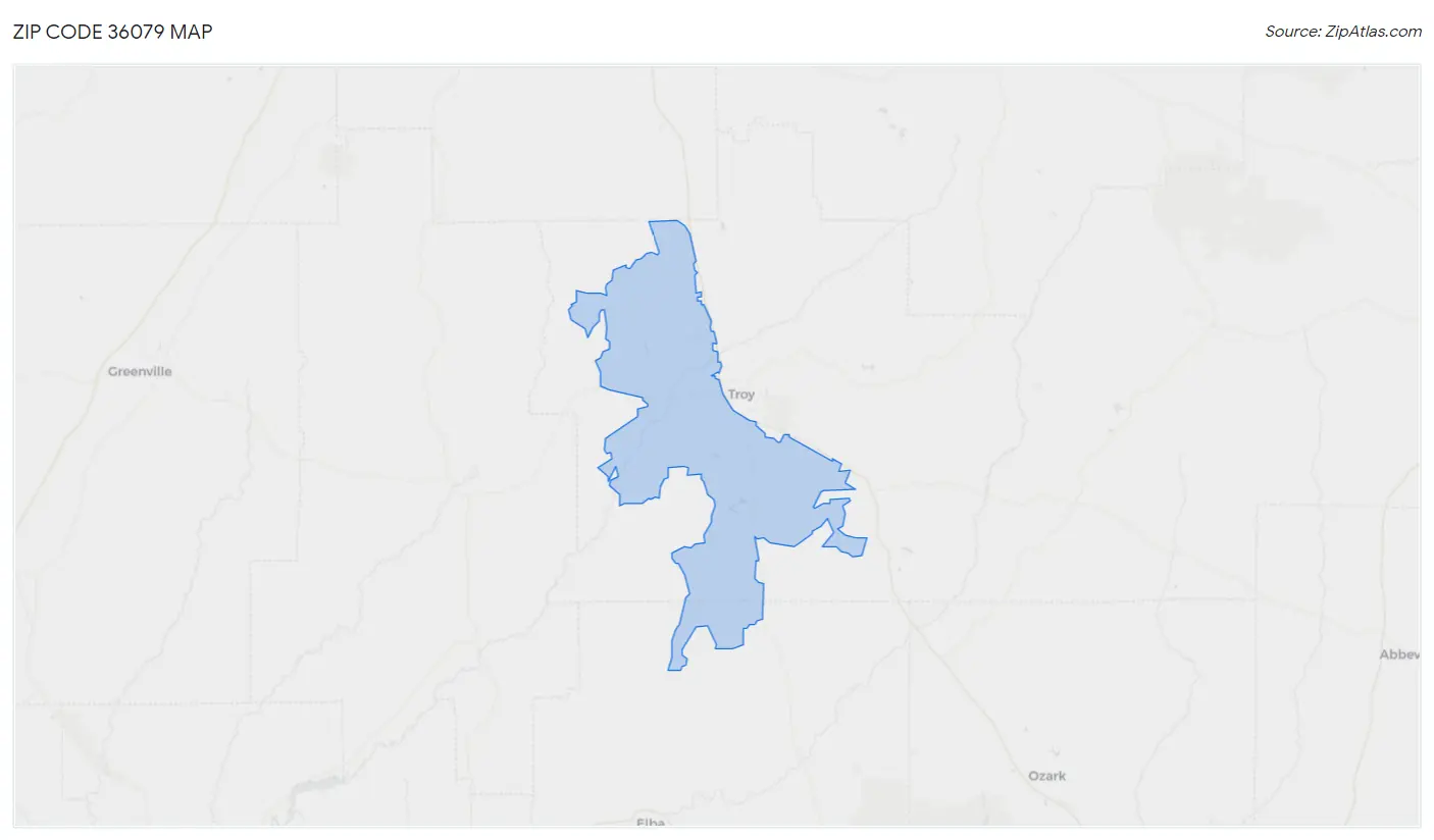 Zip Code 36079 Map