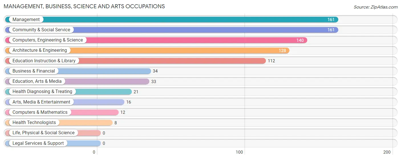 Management, Business, Science and Arts Occupations in Zip Code 36089