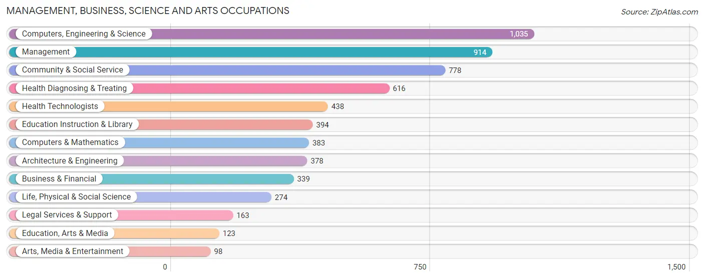 Management, Business, Science and Arts Occupations in Zip Code 36093