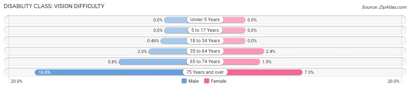 Disability in Zip Code 36207: <span>Vision Difficulty</span>