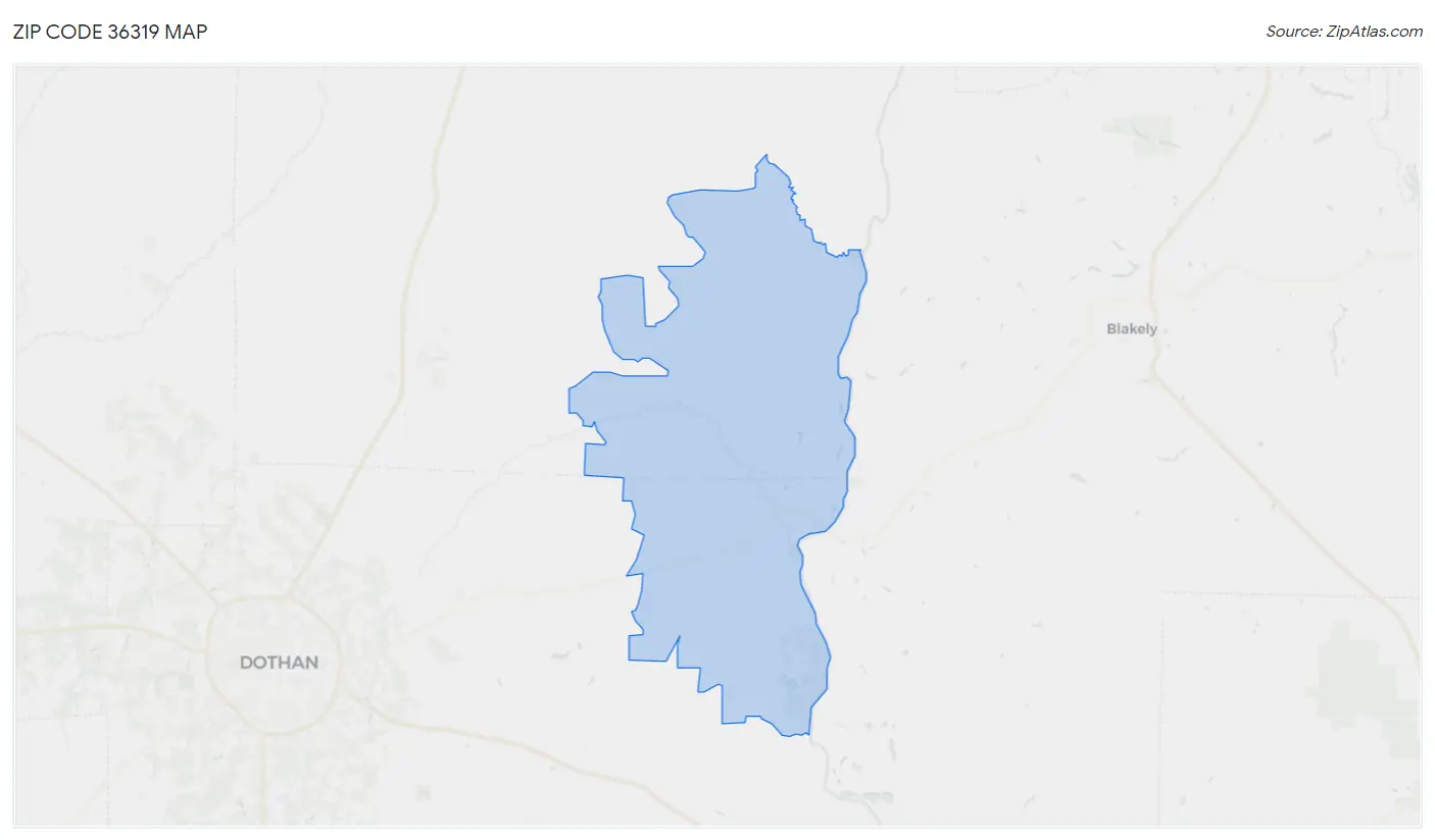 Zip Code 36319 Map