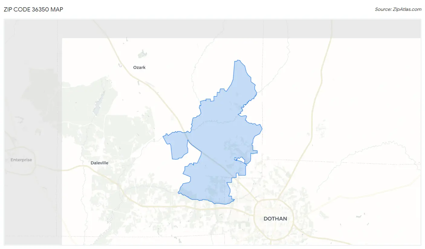 Zip Code 36350 Map