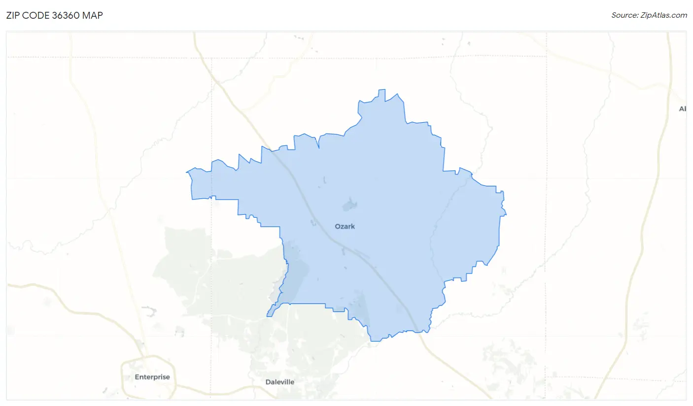 Zip Code 36360 Map