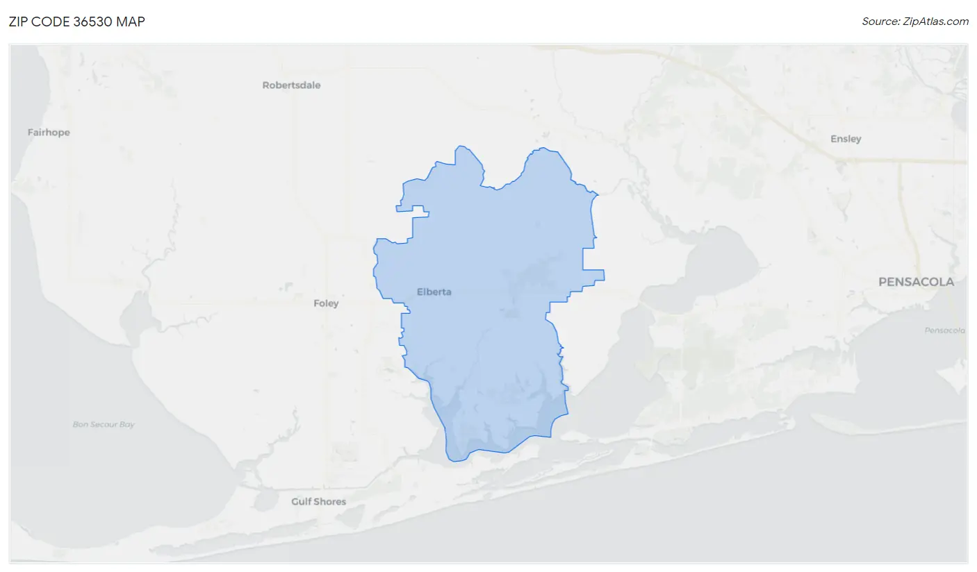 Zip Code 36530 Map