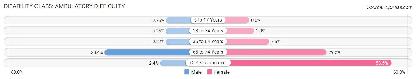 Disability in Zip Code 36576: <span>Ambulatory Difficulty</span>