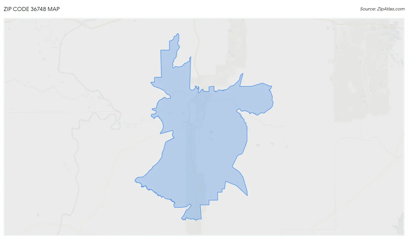 Zip Code 36748 Map