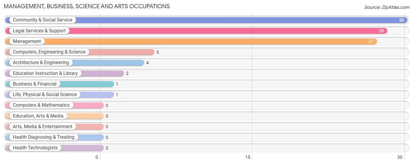 Management, Business, Science and Arts Occupations in Zip Code 36785