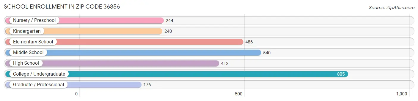 School Enrollment in Zip Code 36856