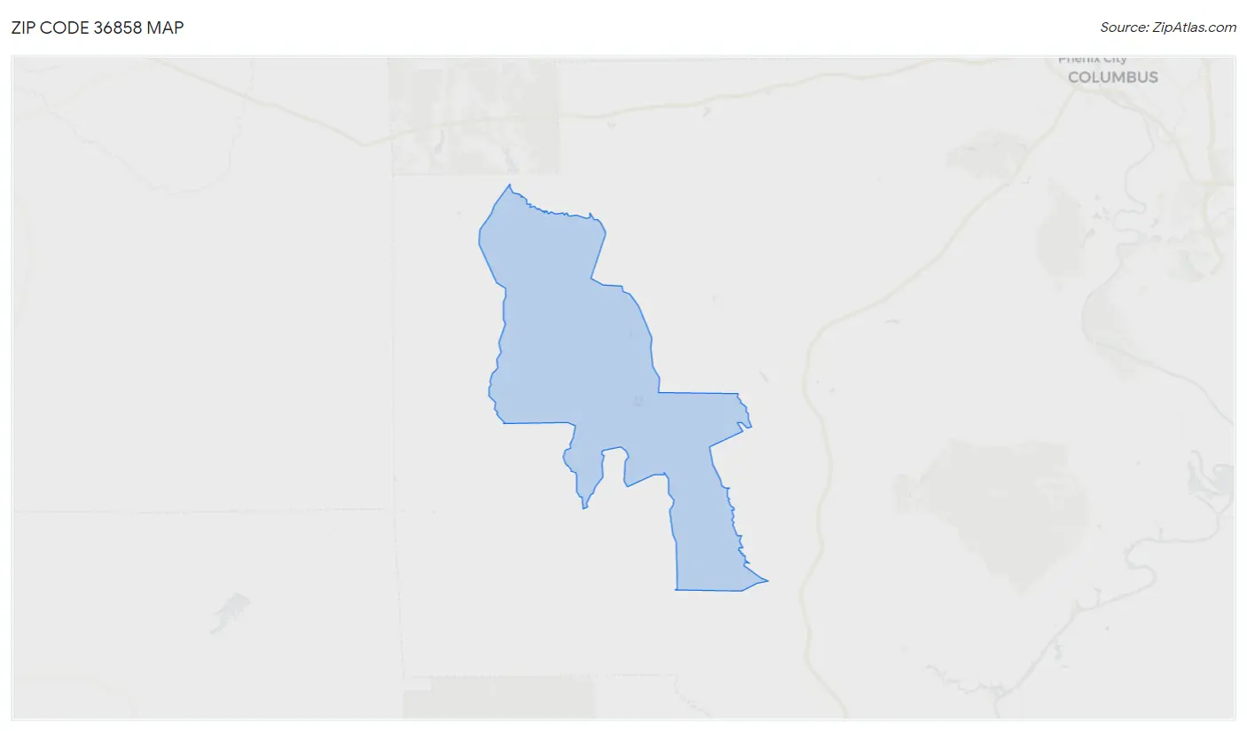 Zip Code 36858 Map