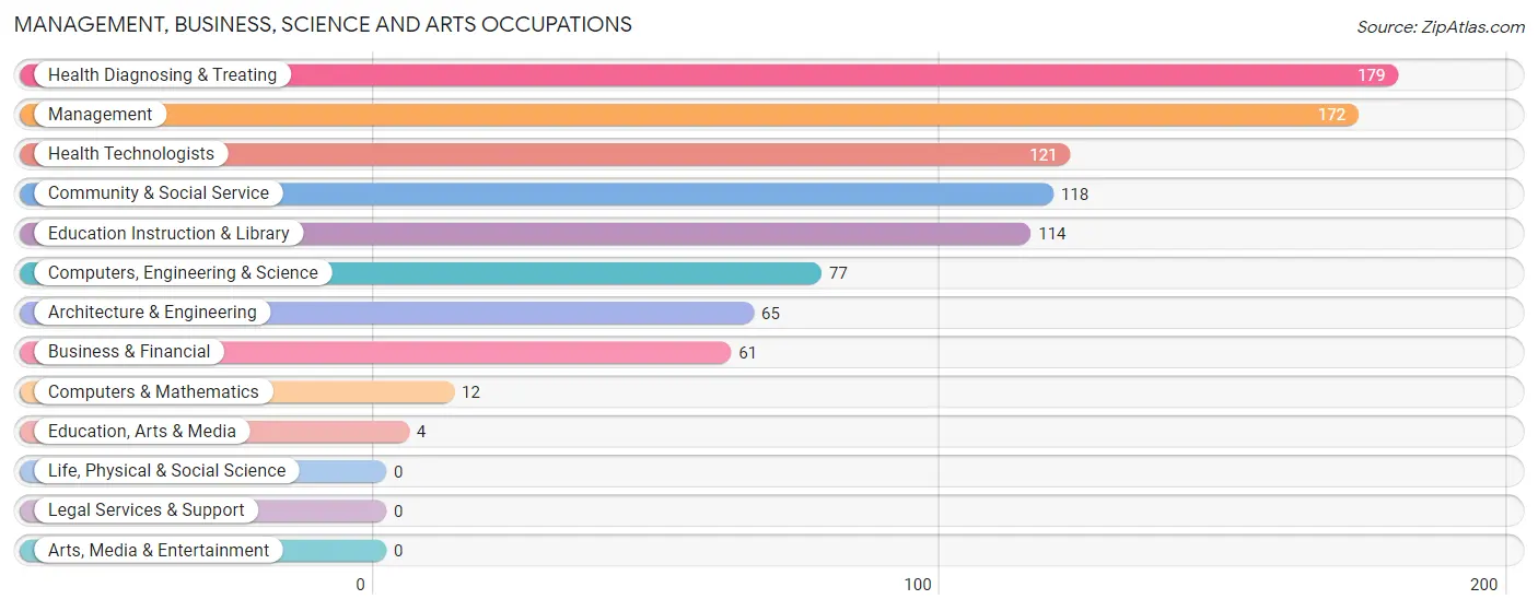 Management, Business, Science and Arts Occupations in Zip Code 36875