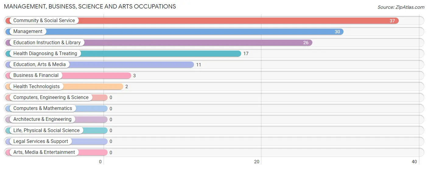 Management, Business, Science and Arts Occupations in Zip Code 36912