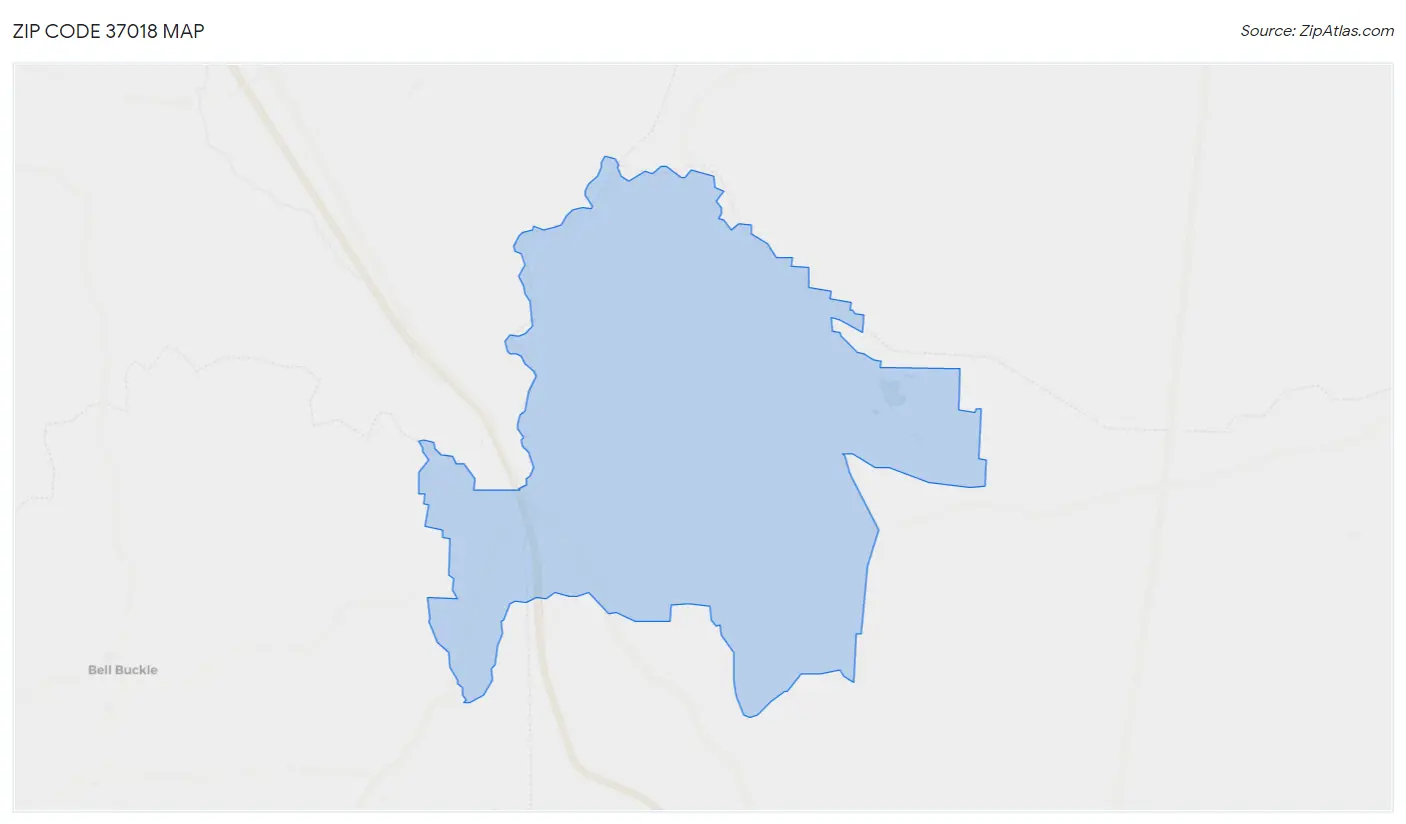 Zip Code 37018 Map