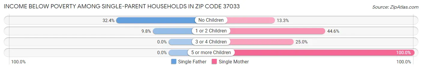 Income Below Poverty Among Single-Parent Households in Zip Code 37033
