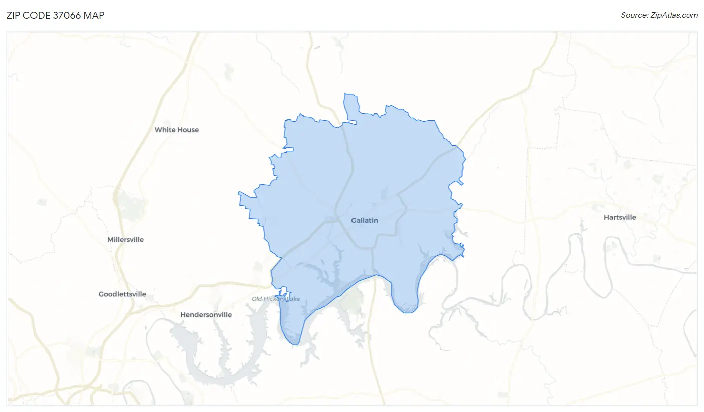 Zip Code 37066 Map