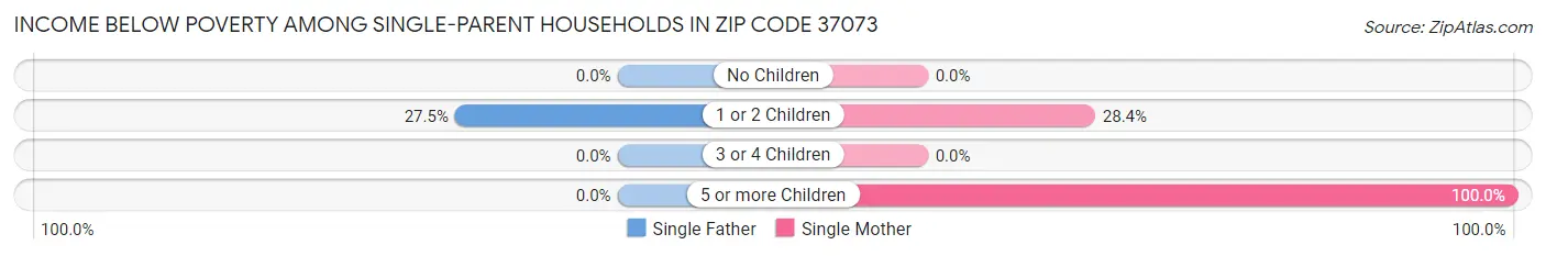 Income Below Poverty Among Single-Parent Households in Zip Code 37073