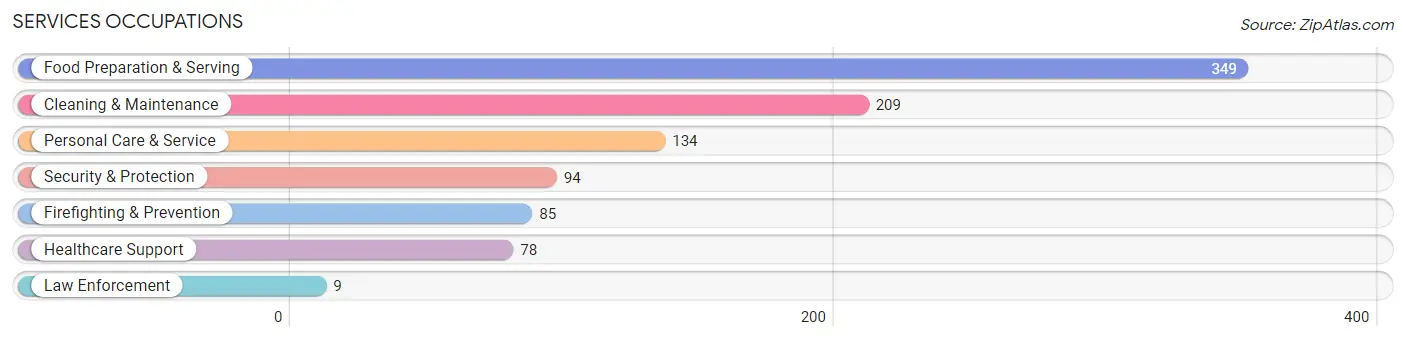 Services Occupations in Zip Code 37073