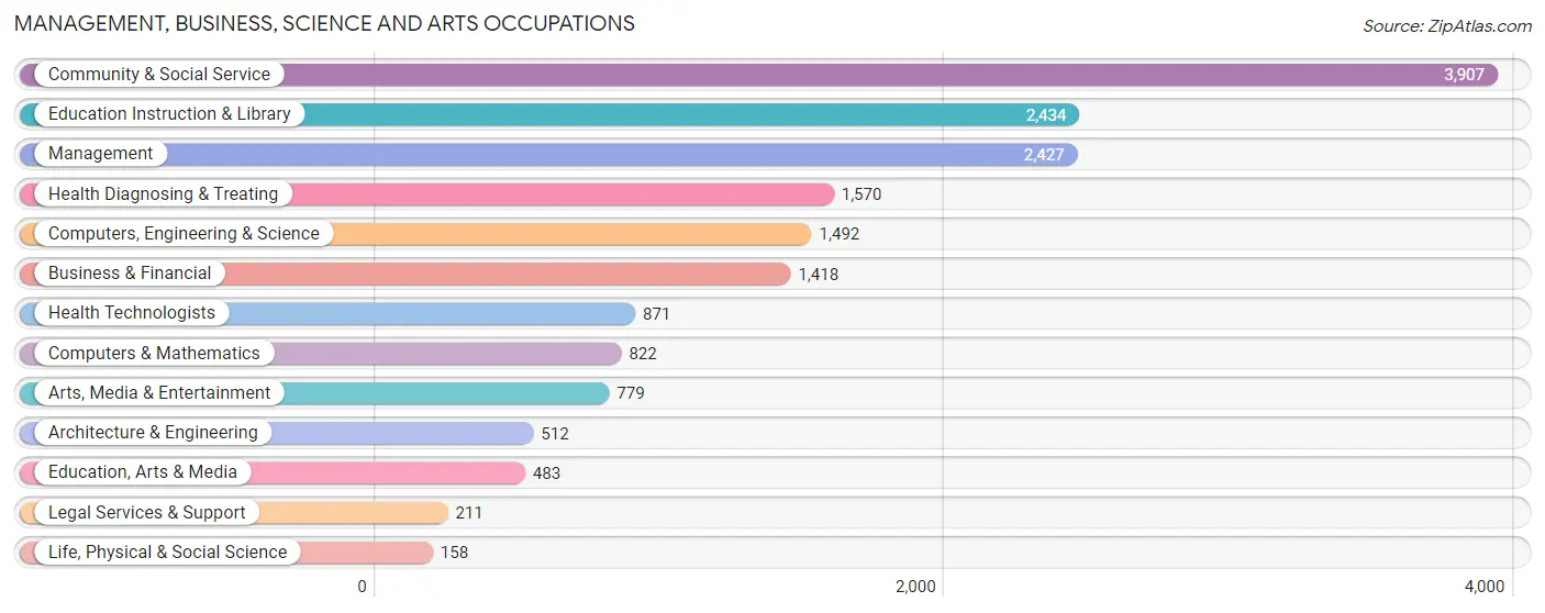 Management, Business, Science and Arts Occupations in Zip Code 37130