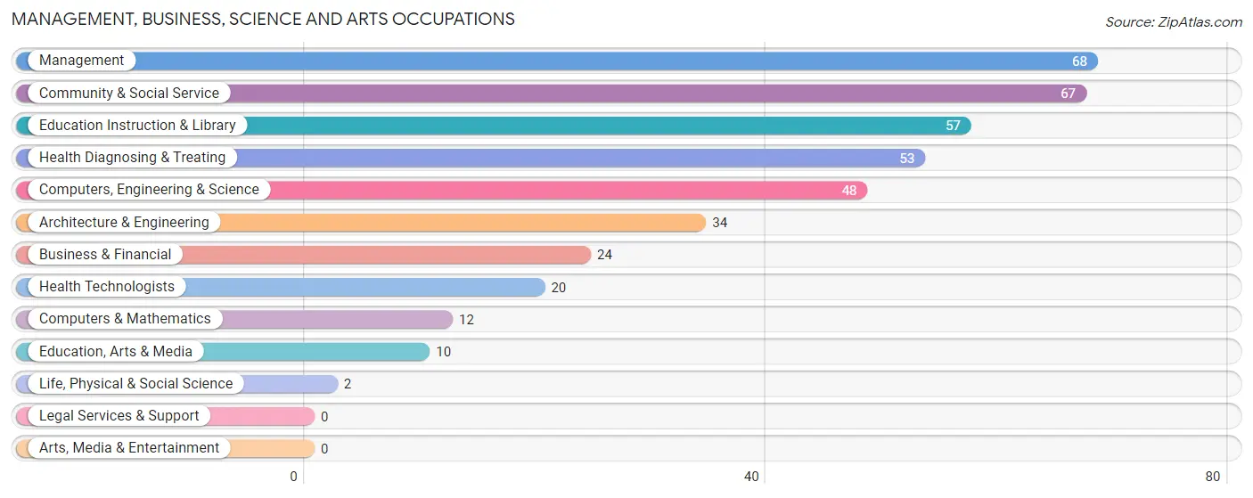 Management, Business, Science and Arts Occupations in Zip Code 37134